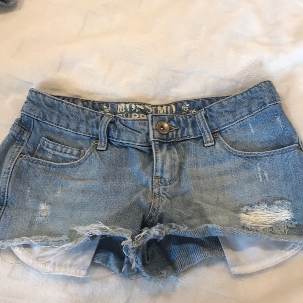 Distressed Denim Shorts